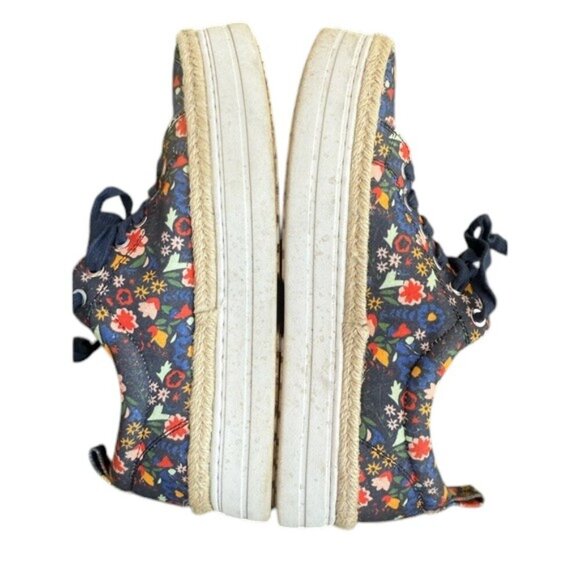 Jack Rogers 7.5 Floral Canvas Lace-Up Espadrille Sneakers - Picture 3 of 7